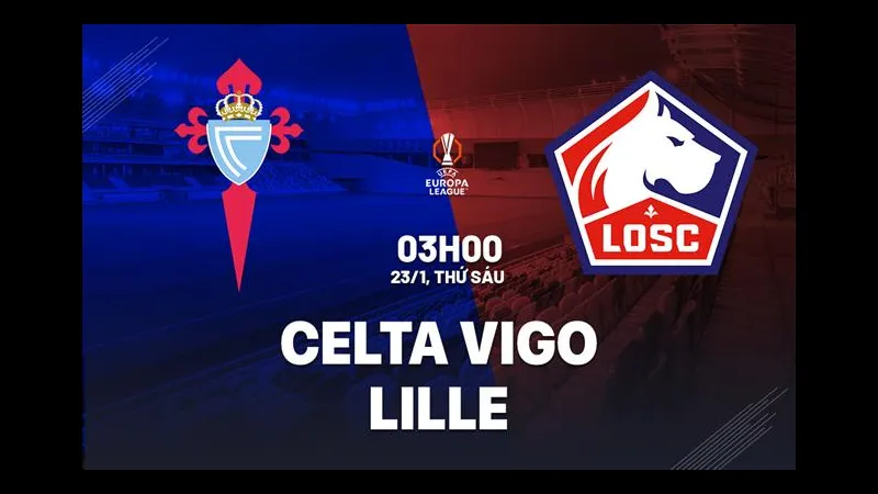 Cầu thủ Celta Vigo và Lille xô đẩy trên sân cỏ